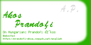 akos prandofi business card